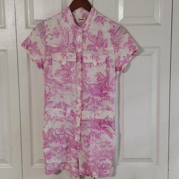 Zadig Voltaire Cookis Toile De Jouy Romper Size XS - Picture 1 of 16